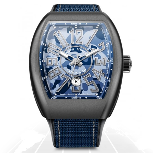 Franck Muller Vanguard Blue Camouflage, reference V 45 SC DT TT MC CAMO BL