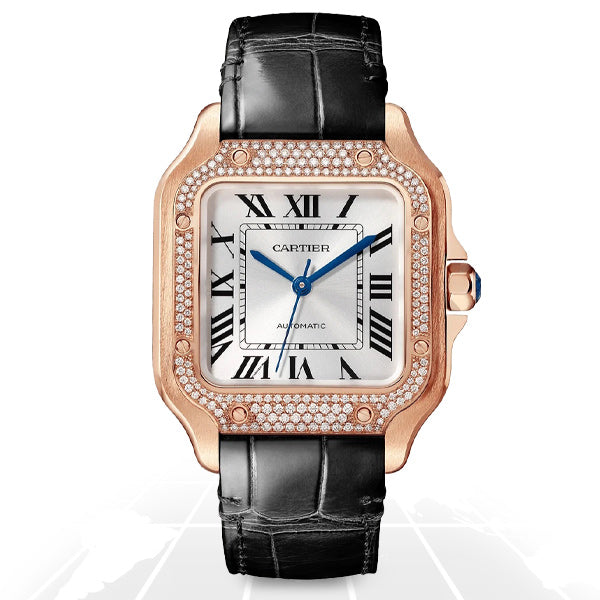 Cartier Santos De Cartier Medium Diamonds, reference WJSA0012