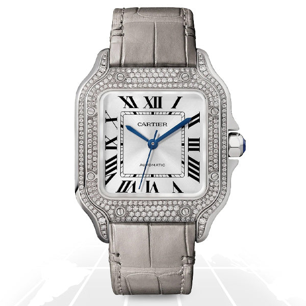 Cartier Santos De Cartier Medium Diamonds, reference WJSA0014