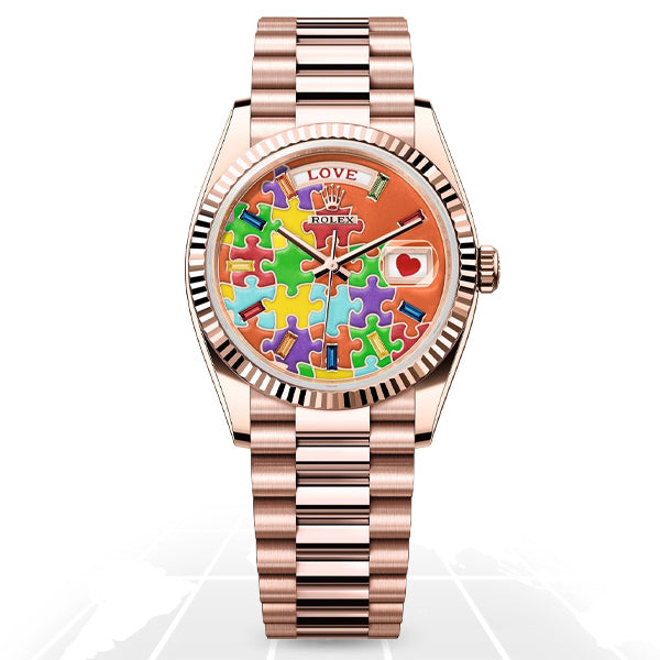 Rolex Day-Date 36 "Emoji" Puzzle Dial 128235