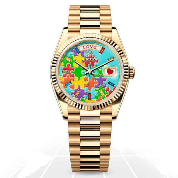 Rolex Day-Date 36 "Emoji" Puzzle Dial 128238