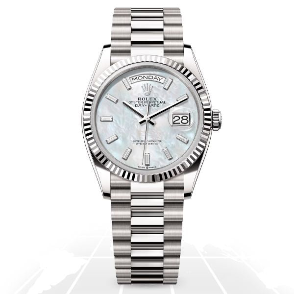 Rolex Day-Date 36 "Mother Of Pearl Baguette" 128239