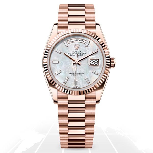 Rolex Day-Date 36 "Mother Of Pearl Baguette" 128235