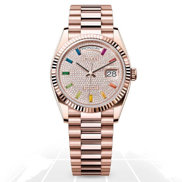 Rolex Day-Date 36 "Pave" 128235