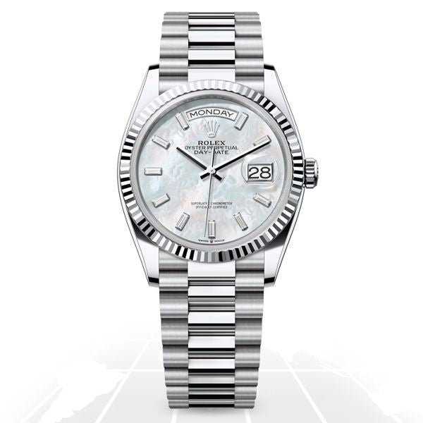 Rolex Day-Date 36 "Mother Of Pearl Baguette" 128236