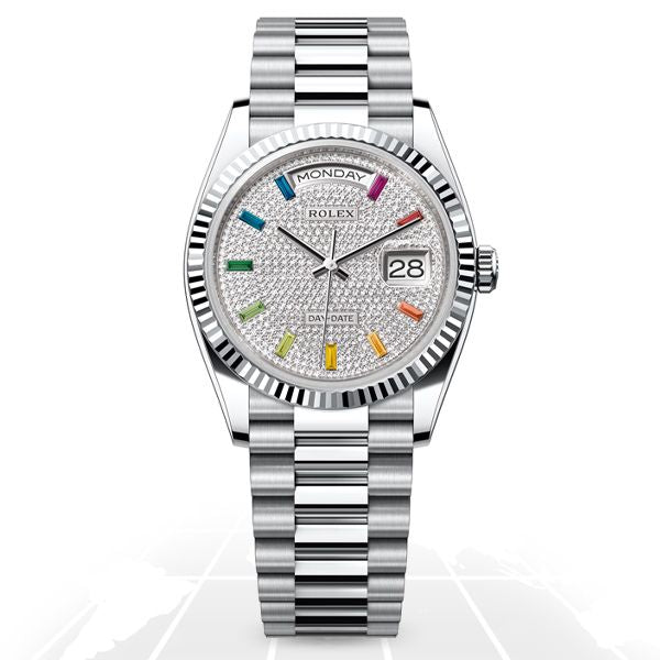 Rolex Day-Date 36 "Pave" 128236