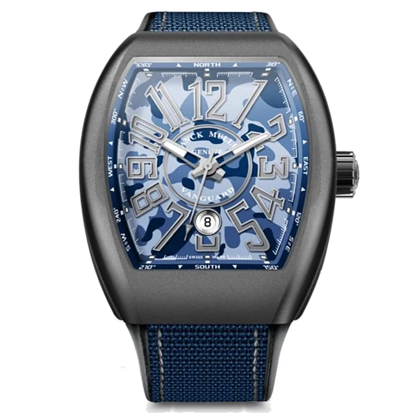 Franck Muller Vanguard Blue Camouflage, reference V 45 SC DT TT MC CAMO BL