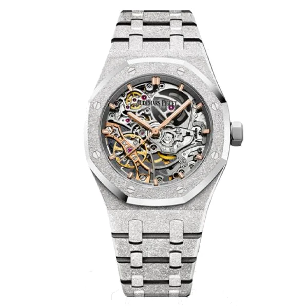 Audemars Piguet Royal Oak Frosted Gold Double Balance Wheel Openworked, reference 15466BC.GG.1259BC.01