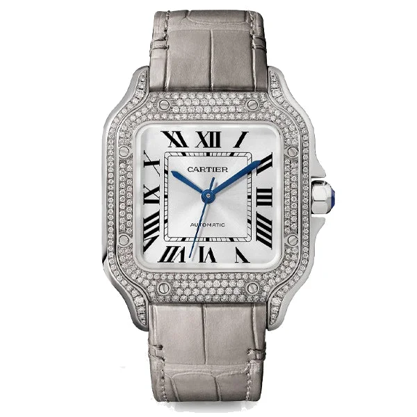 Cartier Santos De Cartier Medium Diamonds, reference WJSA0014