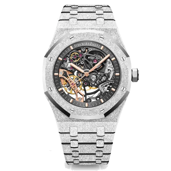 Audemars Piguet Royal Oak Frosted Gold Double Balance Wheel Openworked, reference 15407BC.GG.1224BC.01