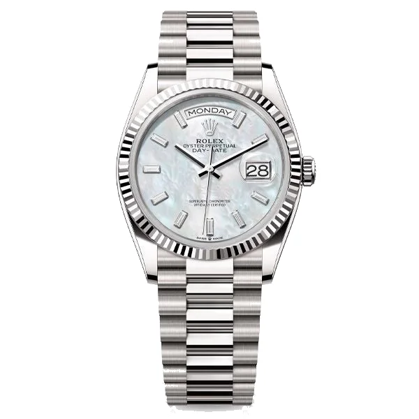 Rolex Day-Date 36 "Mother Of Pearl Baguette", reference 128239