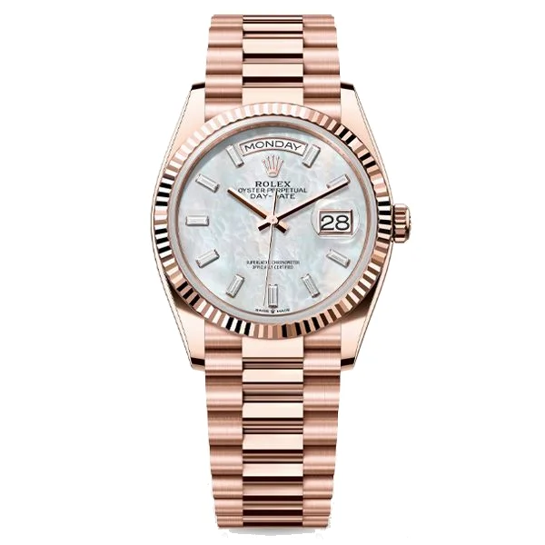Rolex Day-Date 36 "Mother Of Pearl Baguette", reference 128235